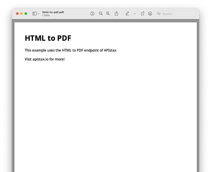 Generated PDF file using the APIstax HTML-to-PDF API.