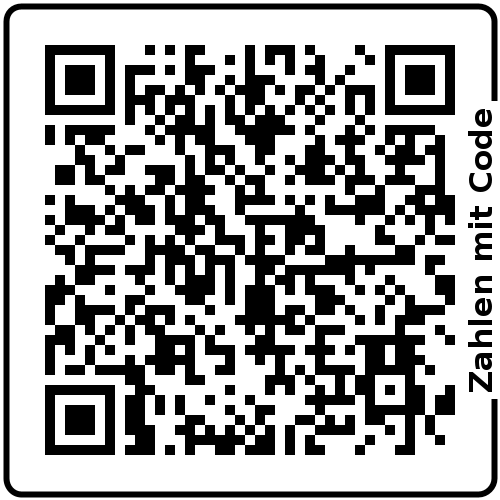 An example EPC QR code with frame which donates to the Austrian Red Cross